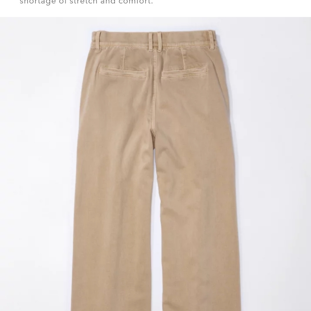 AE Dreamy Drape Stretch Poppy Trouser Size 18 Regular Khaki - Picture 3 of 5